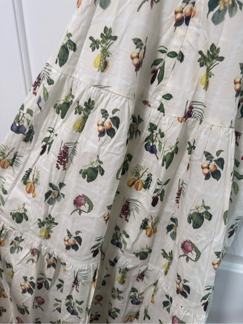 NWT Petal and Pup Cream Floral Tiered Maxi Dress with Spaghetti Straps - Picture 9 of 10